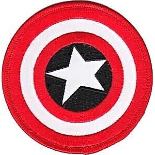 Captain America Shield 3"D Embroidered Iron-On Patch