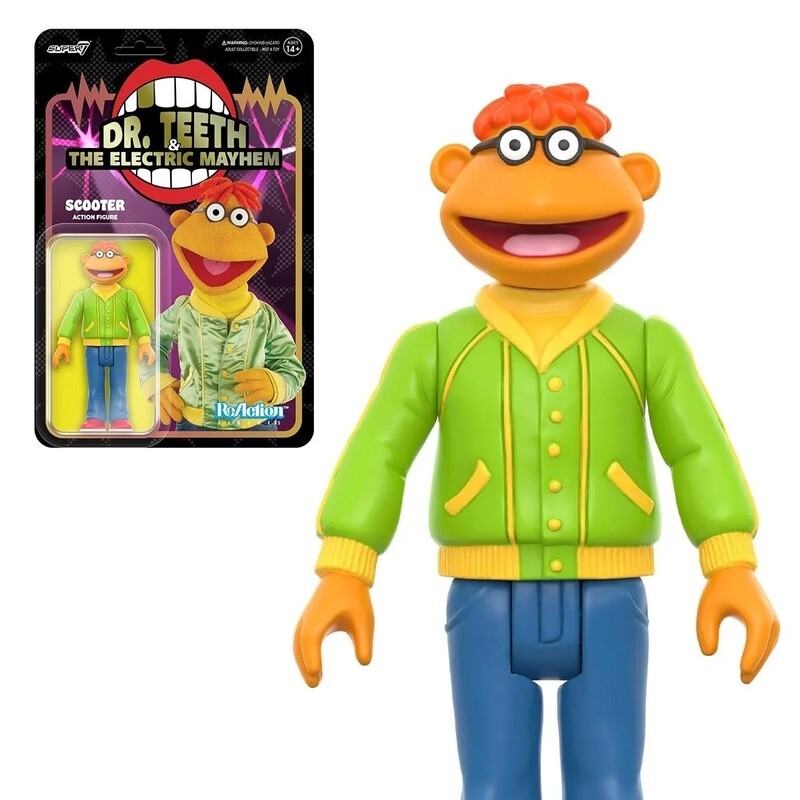 The Muppets 3 3/4&quot;H Scooter Electric Mayhem ReAction Figure