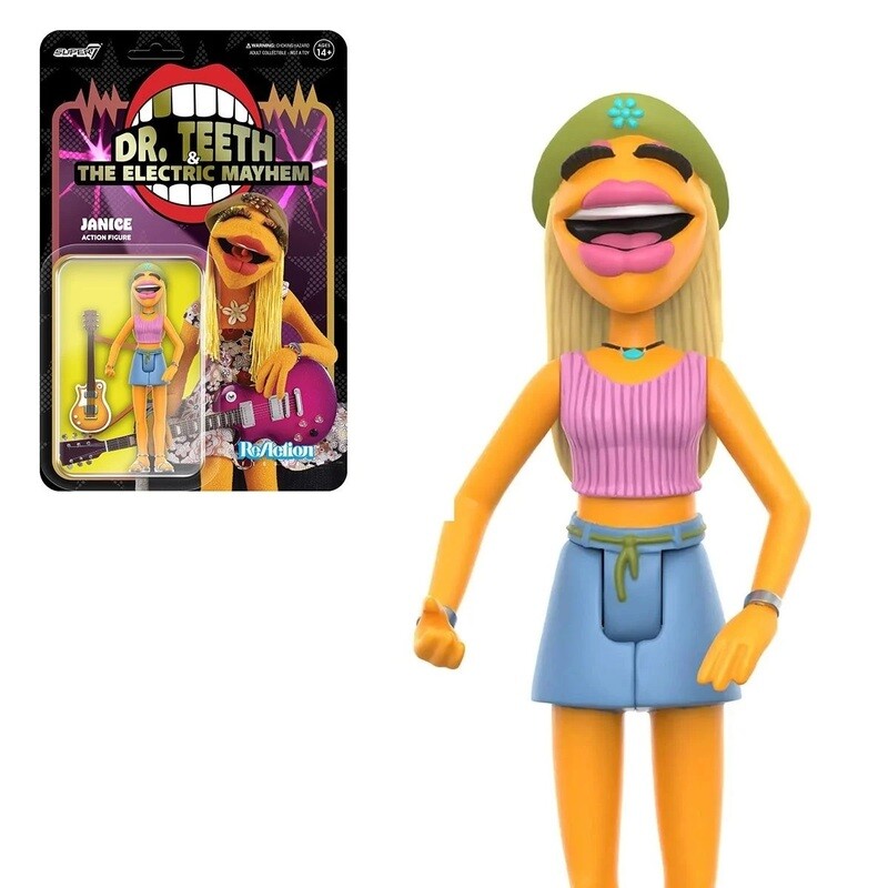 The Muppets 3 3/4&quot;H Janice Electric Mayhem ReAction Figure