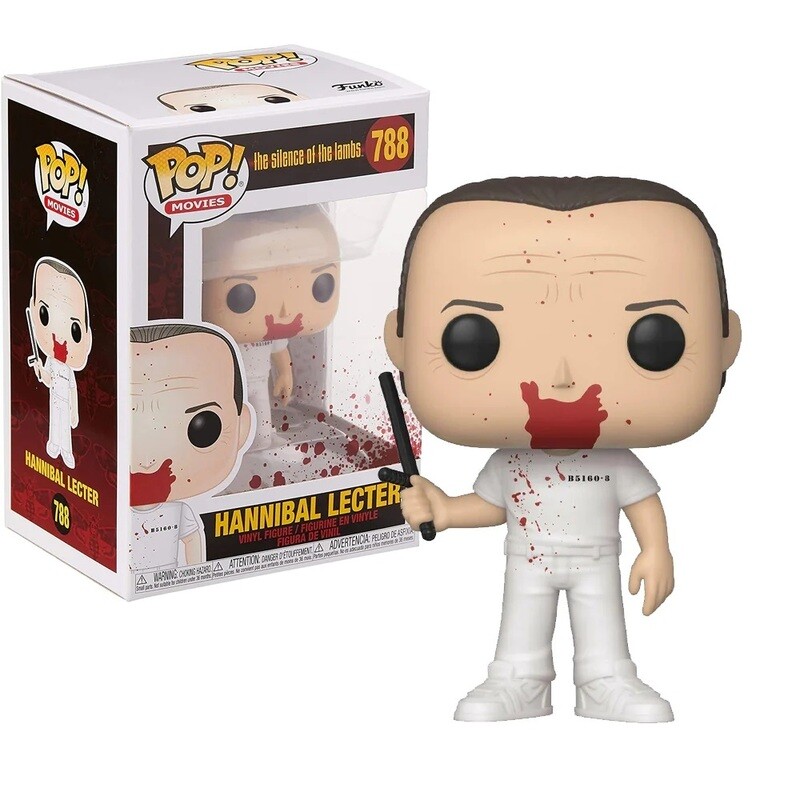 Silence of the Lambs 3 3/4&quot;H Bloody Hannibal Lechter POP! Movies Vinyl Figure #747