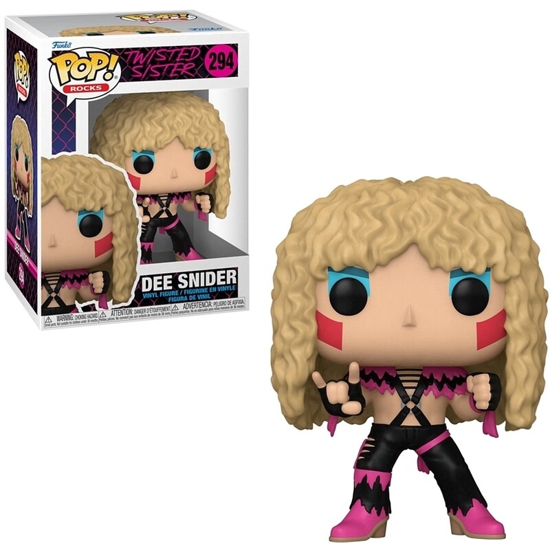 Twisted Sister Dee Snider 3 3/4&quot;H POP! Rocks Vinyl Figure #294