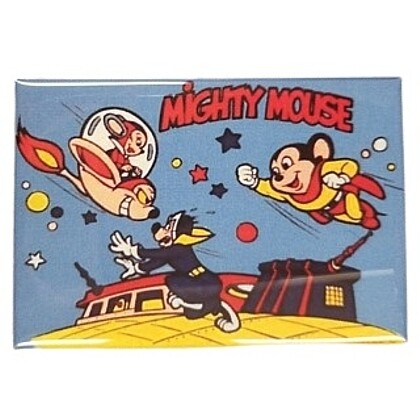 Mighty Mouse Metal Magnet