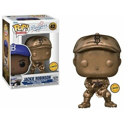 MLB Jackie Robinson 3 3/4&quot;H POP! Vinyl Figure #42 - Bronze CHASE Variant - Fielding