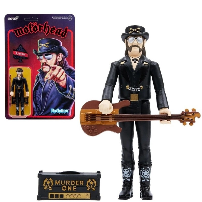 Motorhead 3 3/4&quot;H Lemmy Kilmister Modern Cowboy ReAction Figure