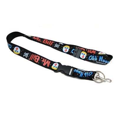 Mr. Bill Cloth Lanyard with Metal Ring and Clip