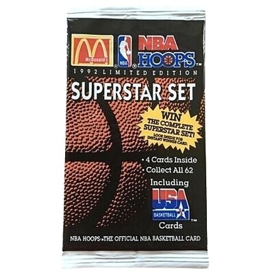1992 NBA Hoops Superstar Set Basketball Cards (5 per pack)