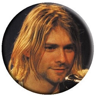 1 1/4"D Nirvana Kurt Cobain Pinback Button