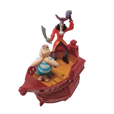 Peter Pan - Captain Hook &amp; Smee in Pirate Ship Play Set