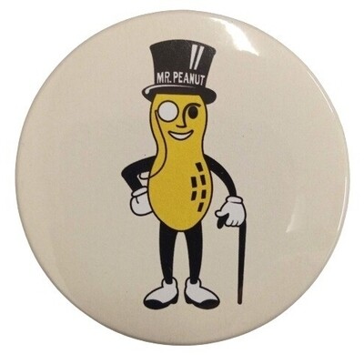 2 1/4"D  Planters Mr. Peanut Pinback Button