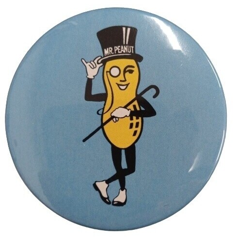 2 1/4&quot;D  Planters Mr. Peanut &quot;Tipping His Hat&quot; Pinback Button