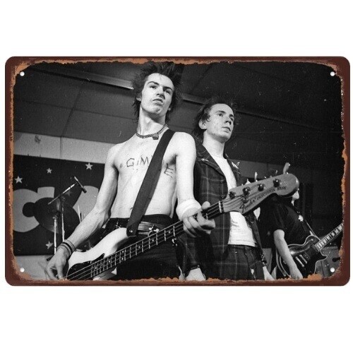 Sex Pistols Live Metal Sign 11 3/4&quot;W x 7 3/4&quot;H