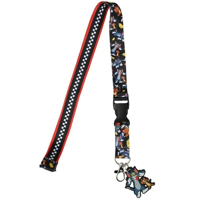 Tom and Jerry 22&quot;L Cloth Lanyard with Pouch and Clip
