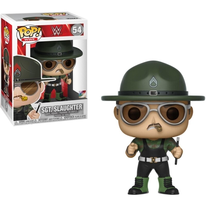 Sgt. Slaughter WWF/WWE 3 3/4&quot;H POP! Vinyl Figure #54