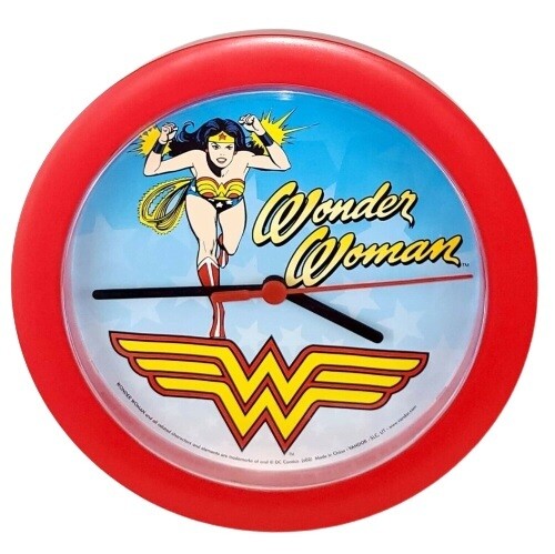Wonder Woman 8 1/2&quot;D Plastic Wall Clock