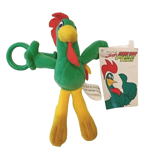 Kellogg&#39;s Corny the Rooster Plush Mini Beanbag Clip-On Figure