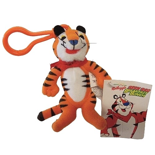 Kellogg's Tony the Tiger Plush Mini Beanbag Clip-On Figure