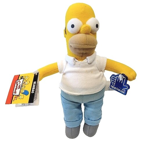 The Simpsons 8 1/2"H Homer Cloth Beanbag Doll