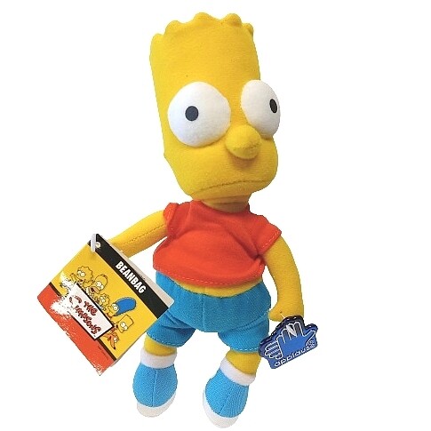 The Simpsons 9"H Bart Cloth Beanbag Doll