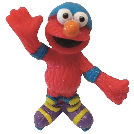 Elmo 2 3/8&quot;H PVC Figure on Skates