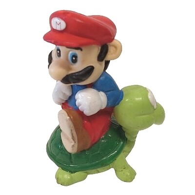 2 1/2"H Mario on Turtle PVC Figure