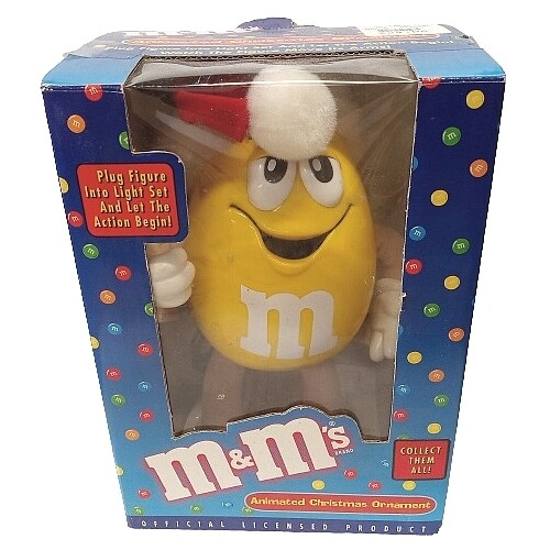 M&amp;M YELLOW Animated Christmas Ornament