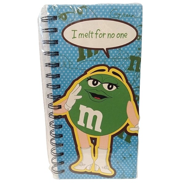 M&amp;M &quot;I melt for no one&quot; Hard Cover Notebook