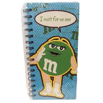 M&M "I melt for no one" Hard Cover Notebook