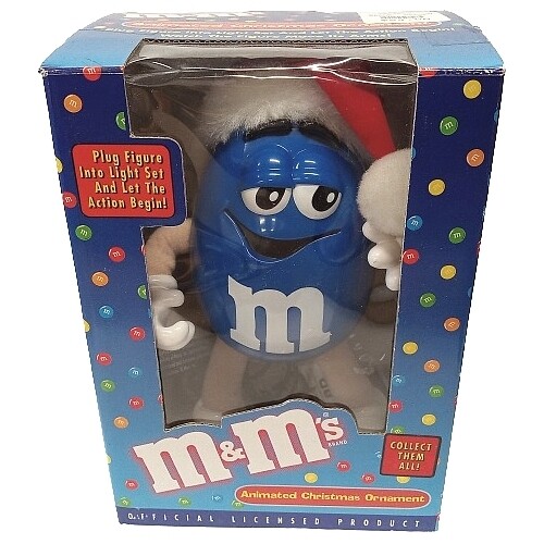 M&amp;M BLUE Animated Christmas Ornament