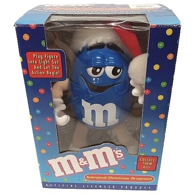 M&M BLUE Animated Christmas Ornament