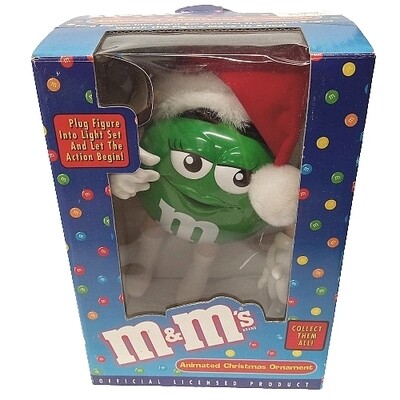 M&M GREEN Animated Christmas Ornament