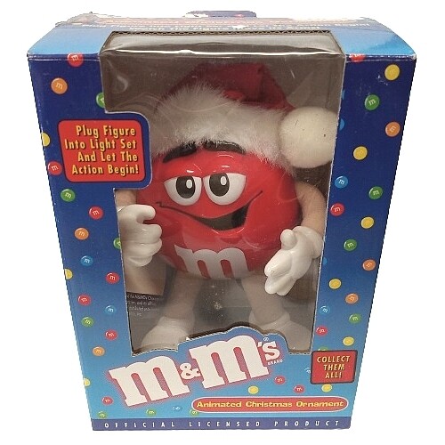 M&amp;M RED Animated Christmas Ornament
