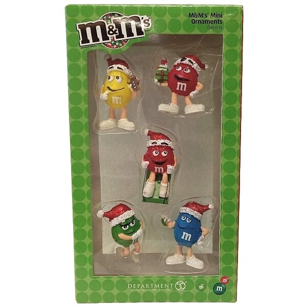 M&amp;M Mini Christmas Ornaments Set of 5 from Department 56