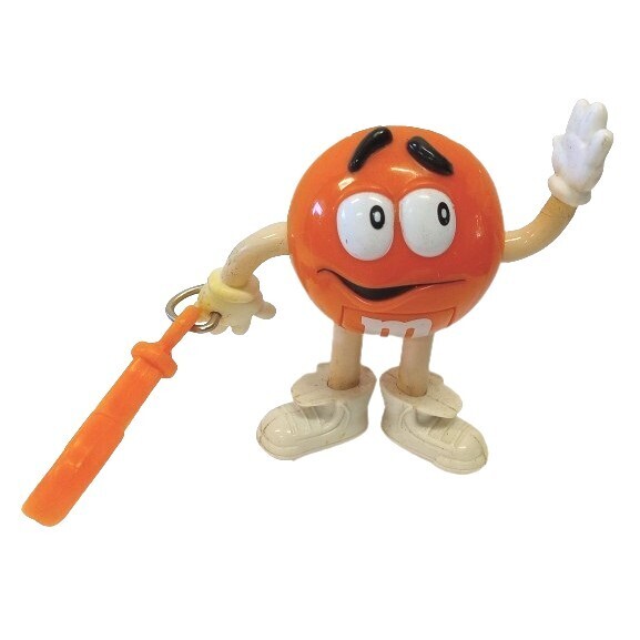 M&amp;M 3 1/2&quot;H Orange Clip-On Figure with Candy Storage/Dispensing