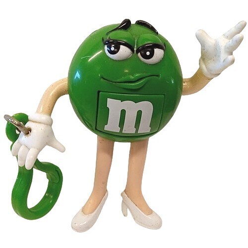 M&amp;M 4&quot;H Green Clip-On Figure with Candy Storage/Dispensing