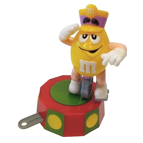 3 1/2&quot;H M&amp;M Yellow on Unicycle Christmas Train Figure