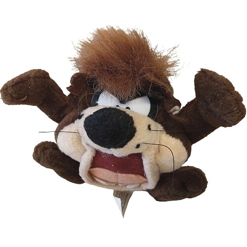 Looney Tunes 5"H Taz Beanbag with Zippered Compartment / Clip / Keychain