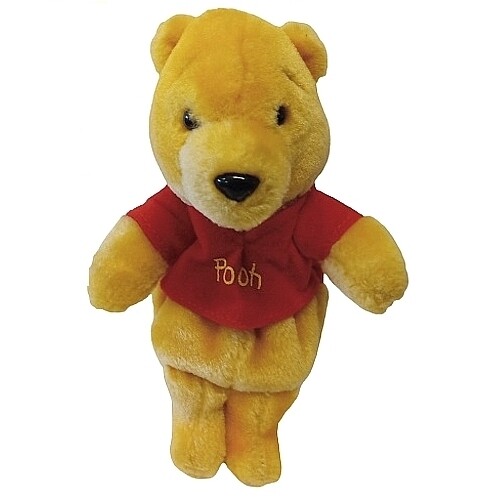 Winnie the Pooh 7 1/2"H Plush with Zippered Compartment / Clip / Keychain