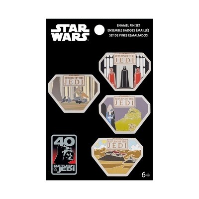 Star Wars Return of the Jedi 40th Anniversary Enamel Lapel Pin Set of 4
