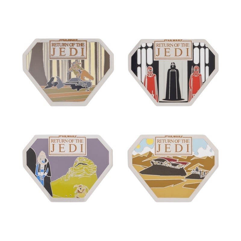 Star Wars Return of the Jedi 40th Anniversary Enamel Lapel Pin Set of 4