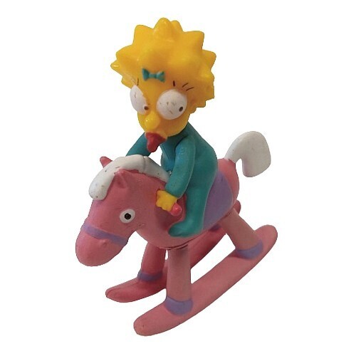 The Simpsons 2 1/2&quot;H Maggie on Rocking Horse PVC Figure
