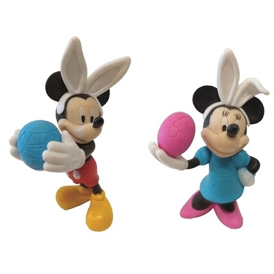 Mickey and Minnie Mouse Pair of Easter Egg Figures (Greenbrier)