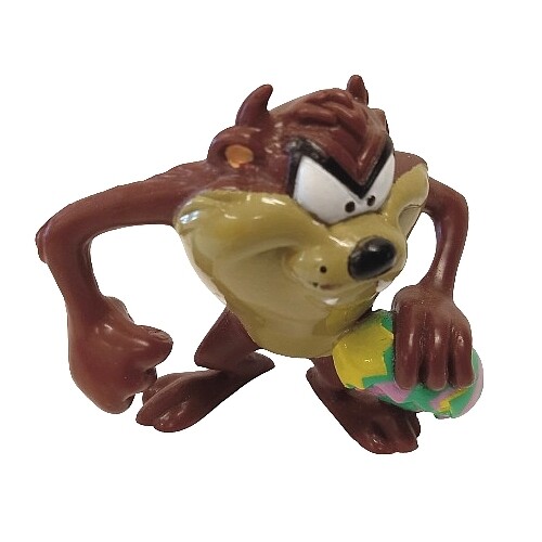 Looney Tunes 2 1/4&quot;H Taz with Easter Egg PVC Figure