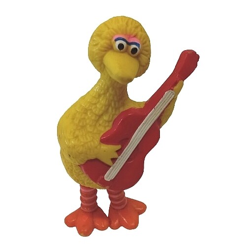 Sesame Street 3 1/2"H Big Bird with Red Guitar PVC Figure