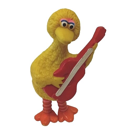 Sesame Street 3 1/2&quot;H Big Bird with Red Guitar PVC Figure