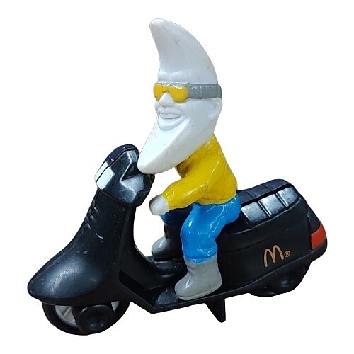 McDonald&#39;s Mac Tonight on Black Scooter