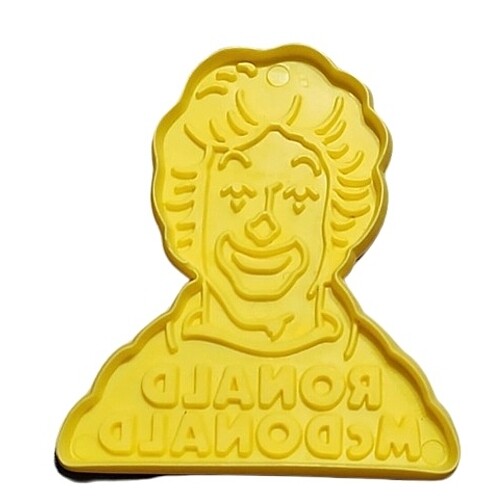 McDonald&#39;s Ronald McDonald Yellow Plastic Cookie Cutter