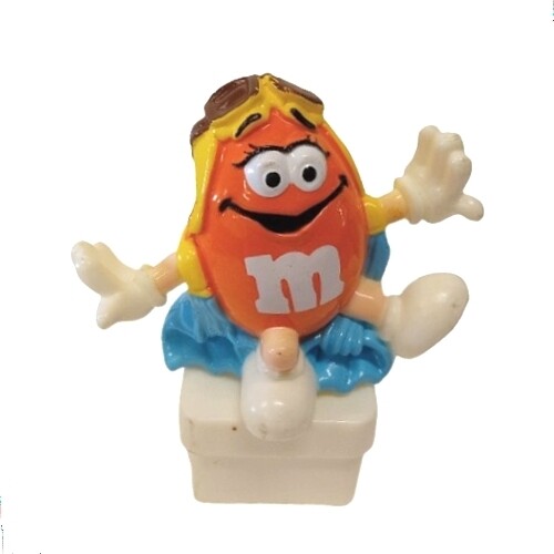 M&amp;M ORANGE Square Base 3 1/4&quot;H Topper - Parachuting