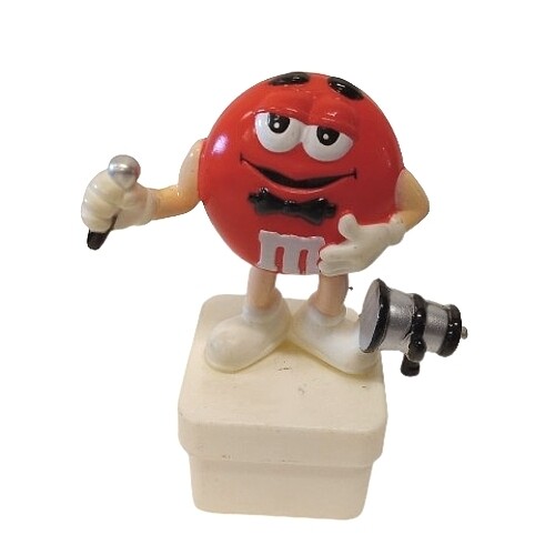 M&amp;M RED Square Base 3&quot;H Topper - MC