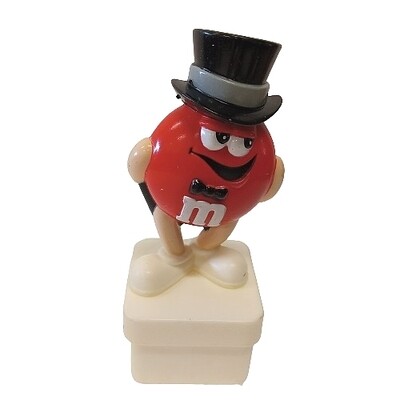 M&M RED Square Base 3 3/4"H Topper - Groom