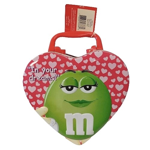 M&amp;M Heart Shaped Metal Tote - Be Mine